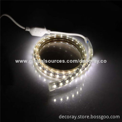 RGB high voltage SMD flexible LED strip, SMD 3528, AC220V leads,lifespan: 30,000hrs,Skid-proof,60LED
